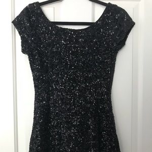 LF black sequined dress